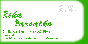 reka marsalko business card